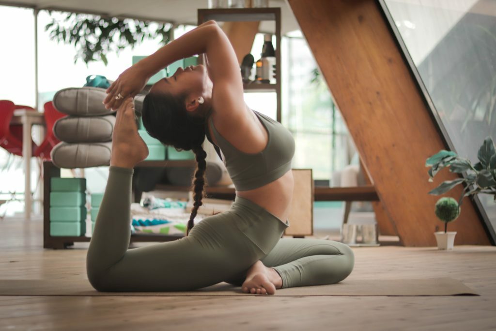 a person doing a handstand