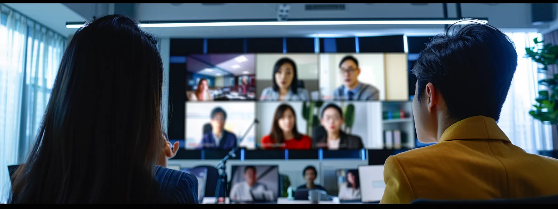 How eDISC Enhances Team Collaboration for Remote Work 2 a team member with a high 'd' score confidently leading a virtual meeting with a group of attentive team members.