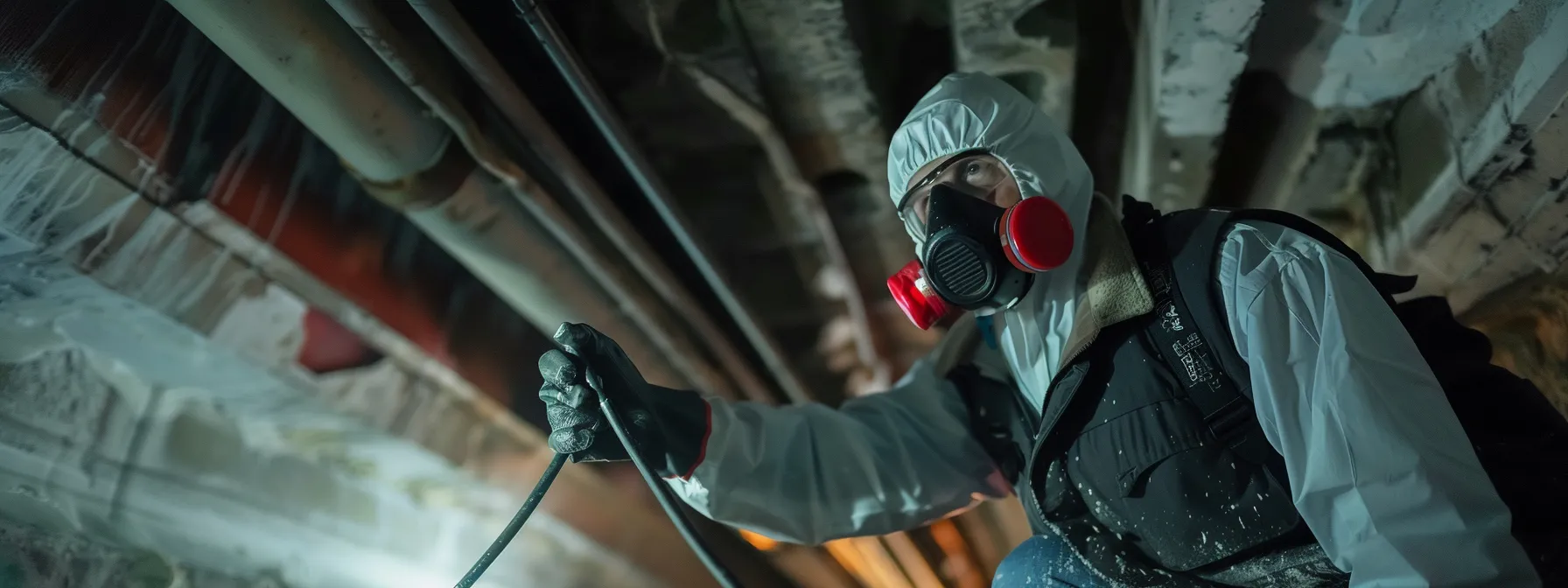 a professional pest control technician inspects a property using advanced technology for effective service delivery.